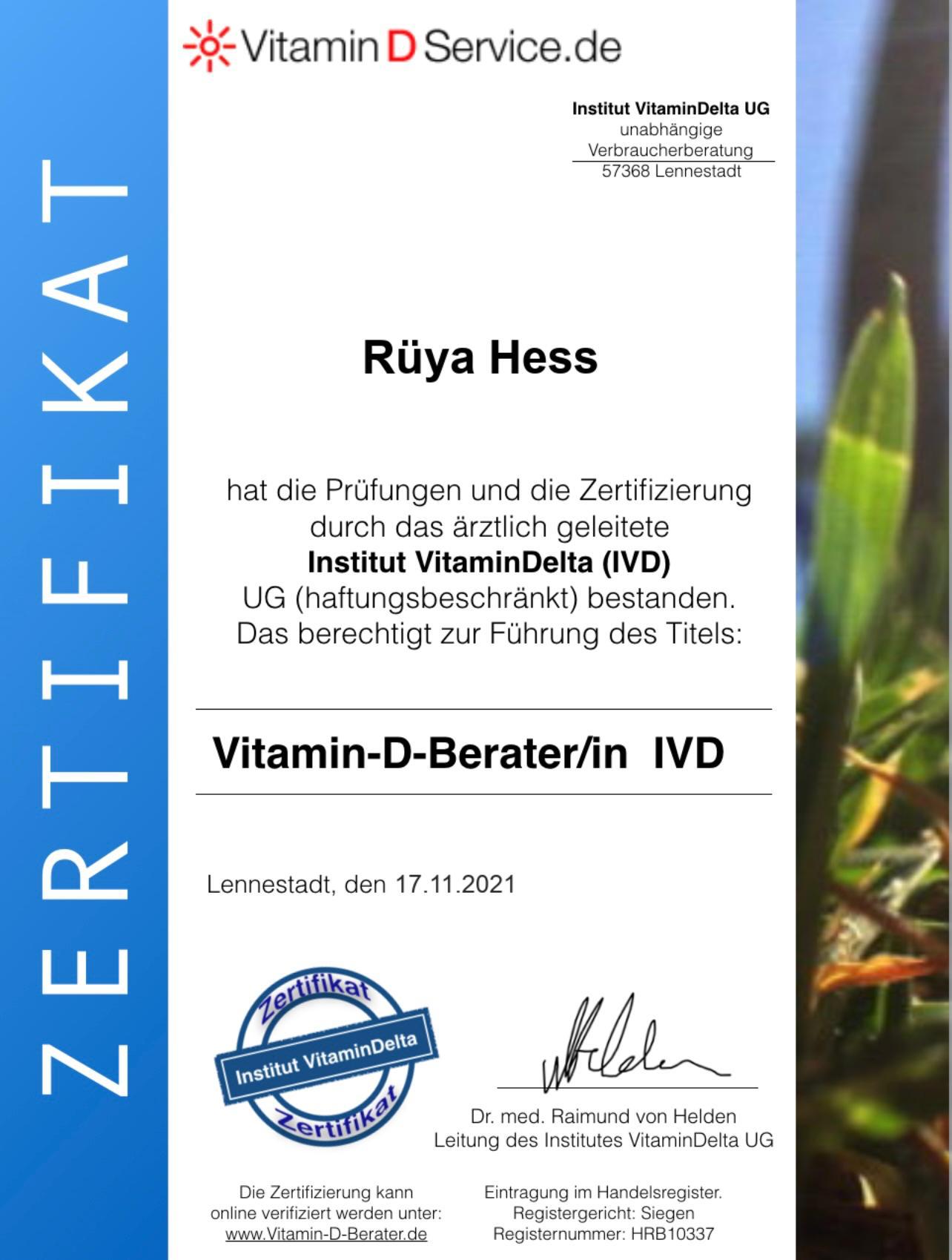 Vitamin-D-Berater/in IVD